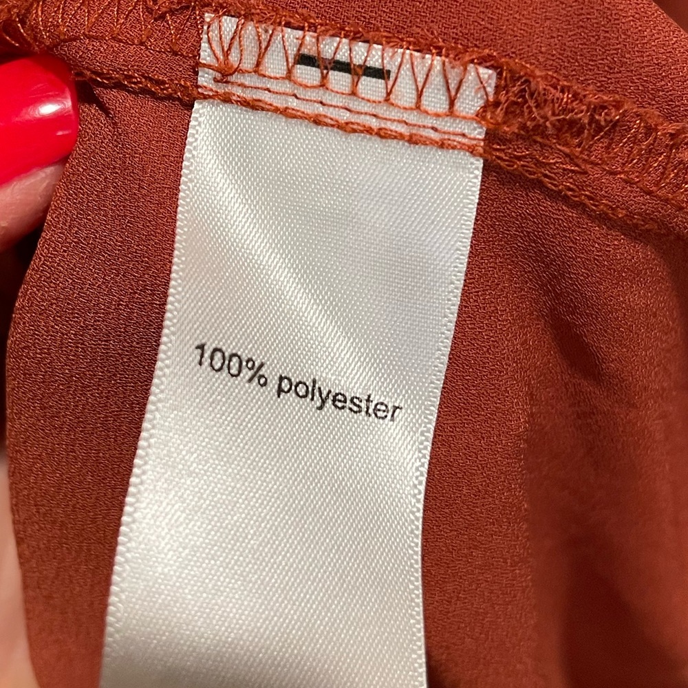 Maurice’s Button Down Rust Color Blouse - Picture 3 of 4